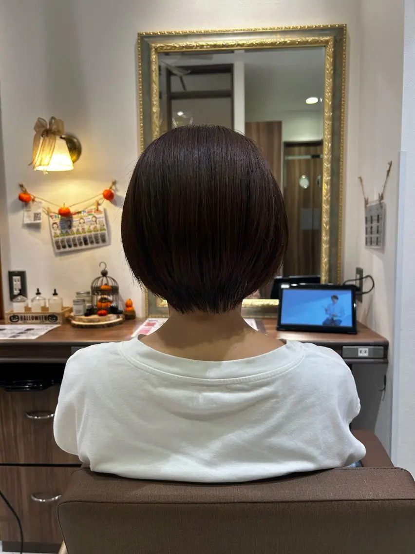 ショート ショートボブ ボブ ショートヘア カット フェザーパーマ 🌎Rino🔚のヘアスタイル