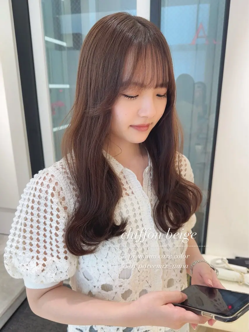 カラー ベージュカラー カット ヘアカラー トリートメント ParveMix￤ 出石 菜々🥂のヘアスタイル