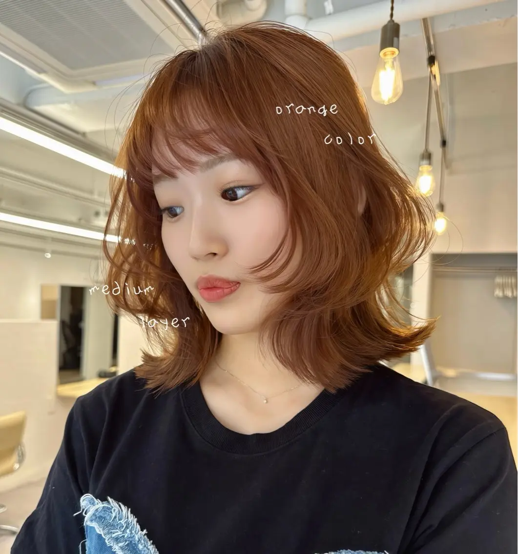 カラー ヘアカラー ひな︎/暖色 柔color🌷のヘアスタイル