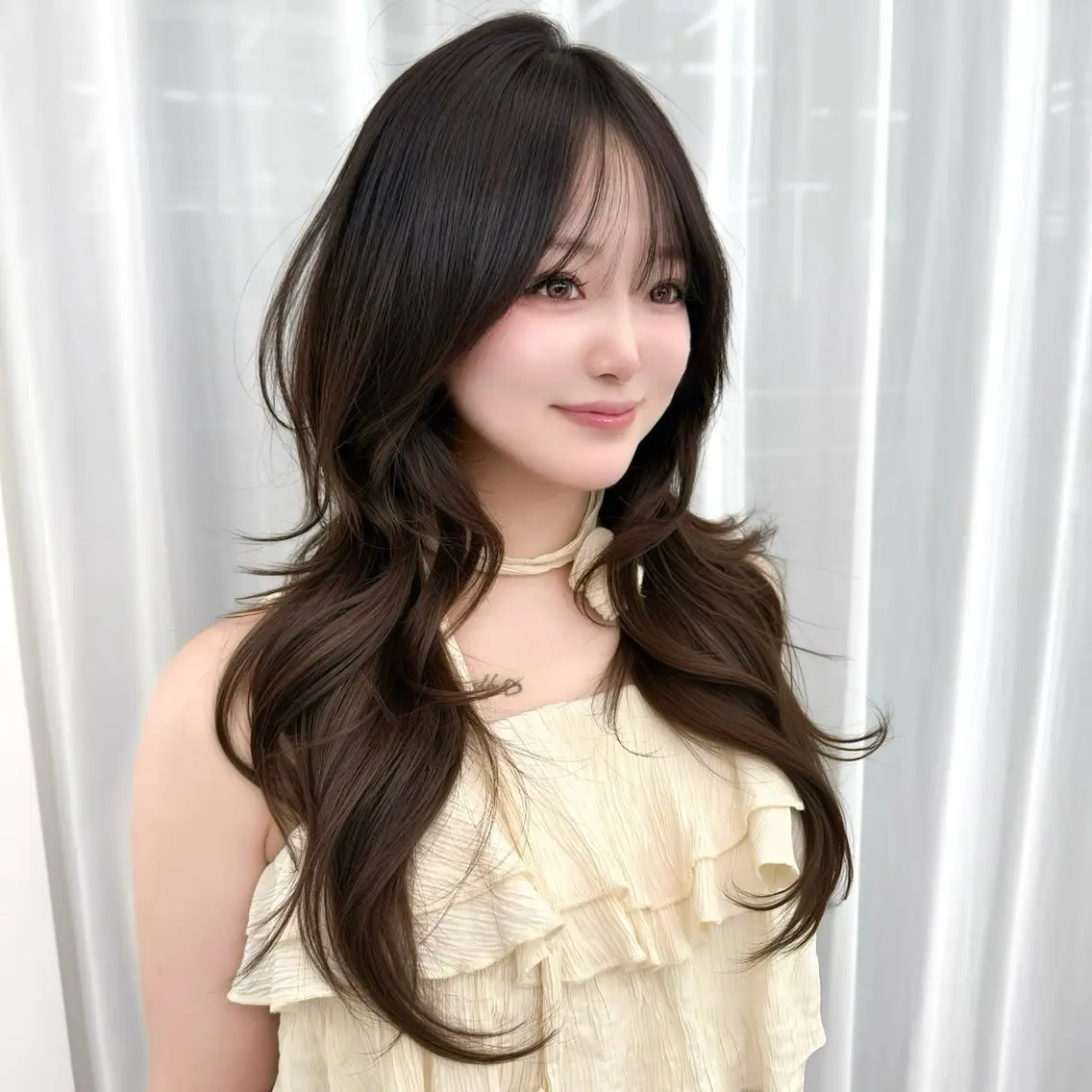 ロング カラー くびれヘア 髪質改善 韓国風ヘア レイヤーカット 似合わせカット カット トリートメント 韓国ヘア🇰🇷× 髪質改善🫧テルのヘアスタイル