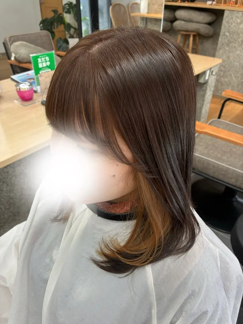 ミディアム ヘアカラー nanami🏷🤎 ベージュのヘアスタイル