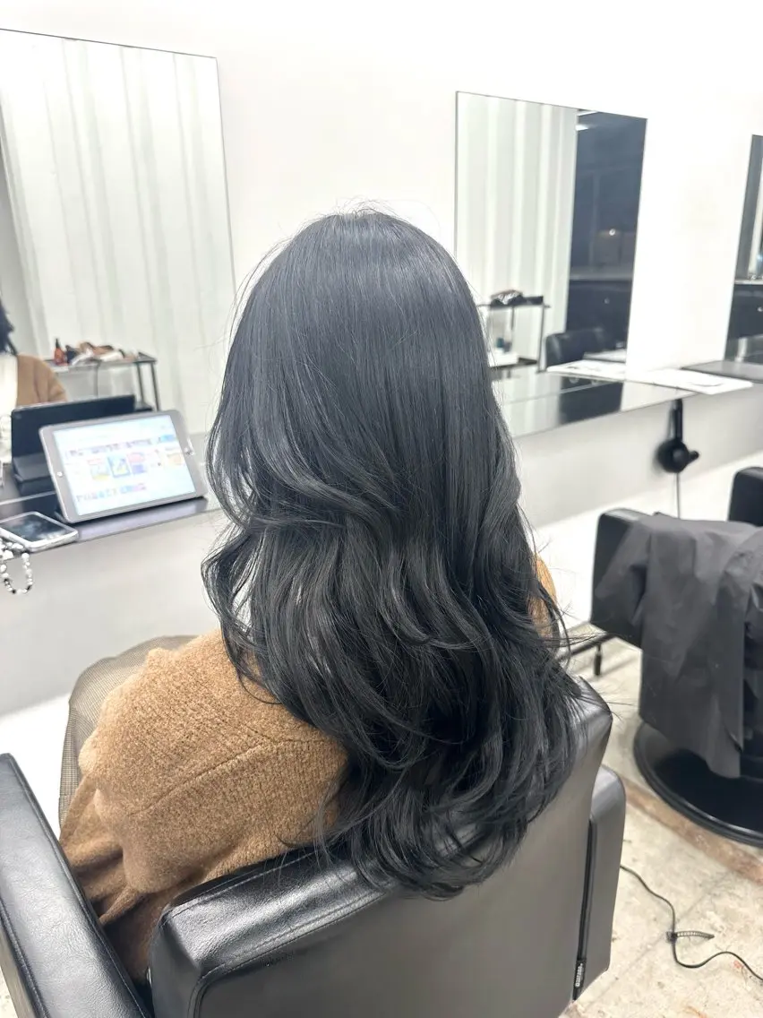 ロング カラー ヘアカラー トリートメント 🎀ミカ/レイヤー/ 韓国ヘア/原宿🎀のヘアスタイル