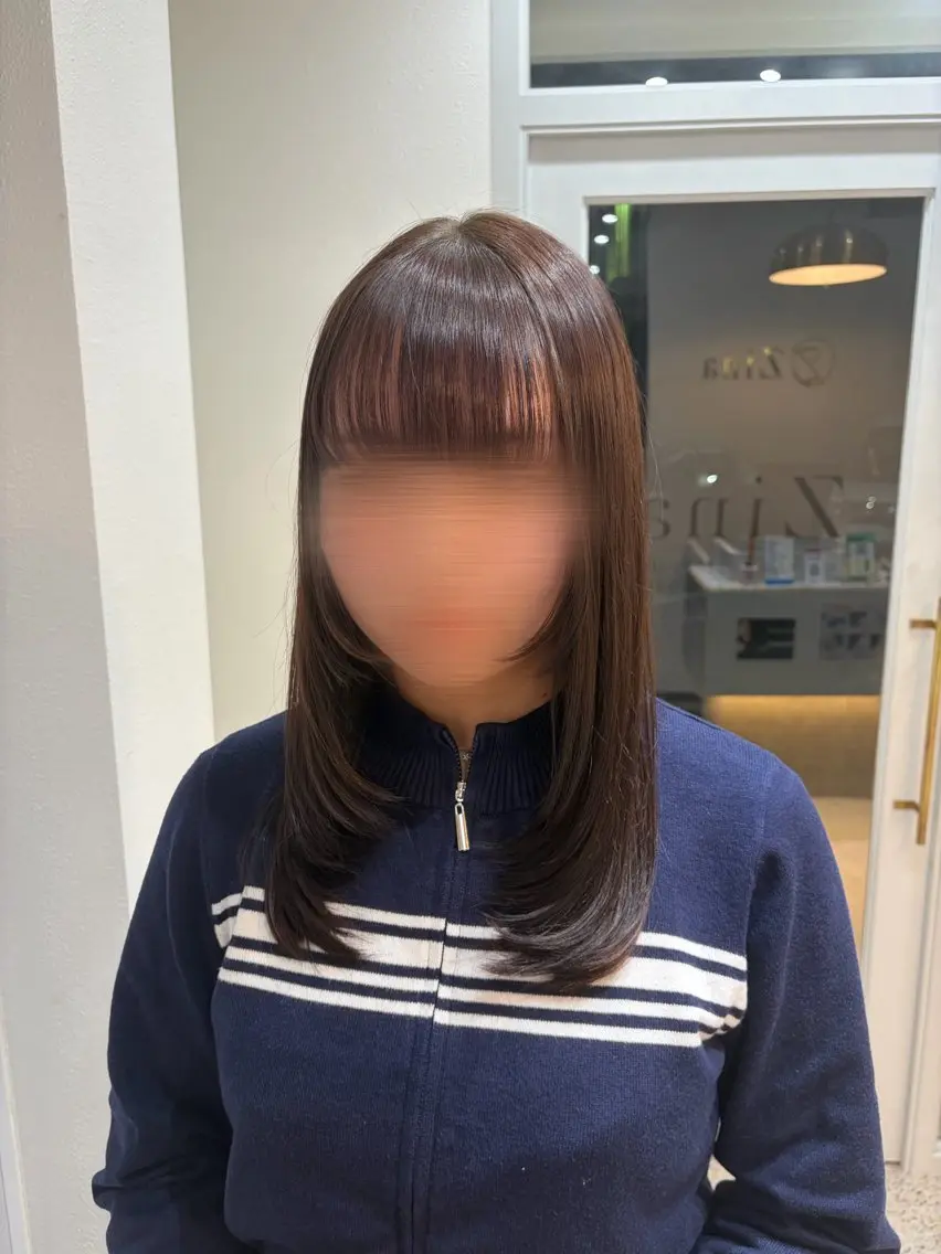 セミロング カット ヘアカラー トリートメント Zina北千住／ はるか🍄のヘアスタイル
