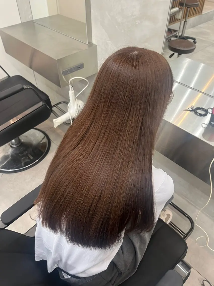 ロング カラー ブラウンカラー 透明感カラー ナチュラルブラウン ロング カット ヘアカラー トリートメント ヘッドスパ ヘアセット 新宿/韓国ヘア レイヤー SAYAのヘアスタイル