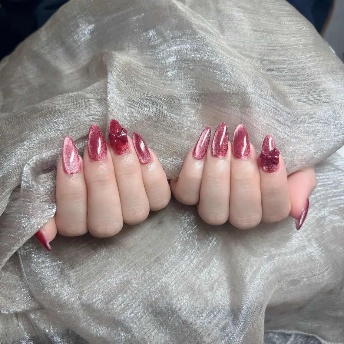 ネイル ジェルネイル 韓国ネイル マグネットネイル ネイルチップ 冬ネイル Lenie Nail Salonのネイルデザイン