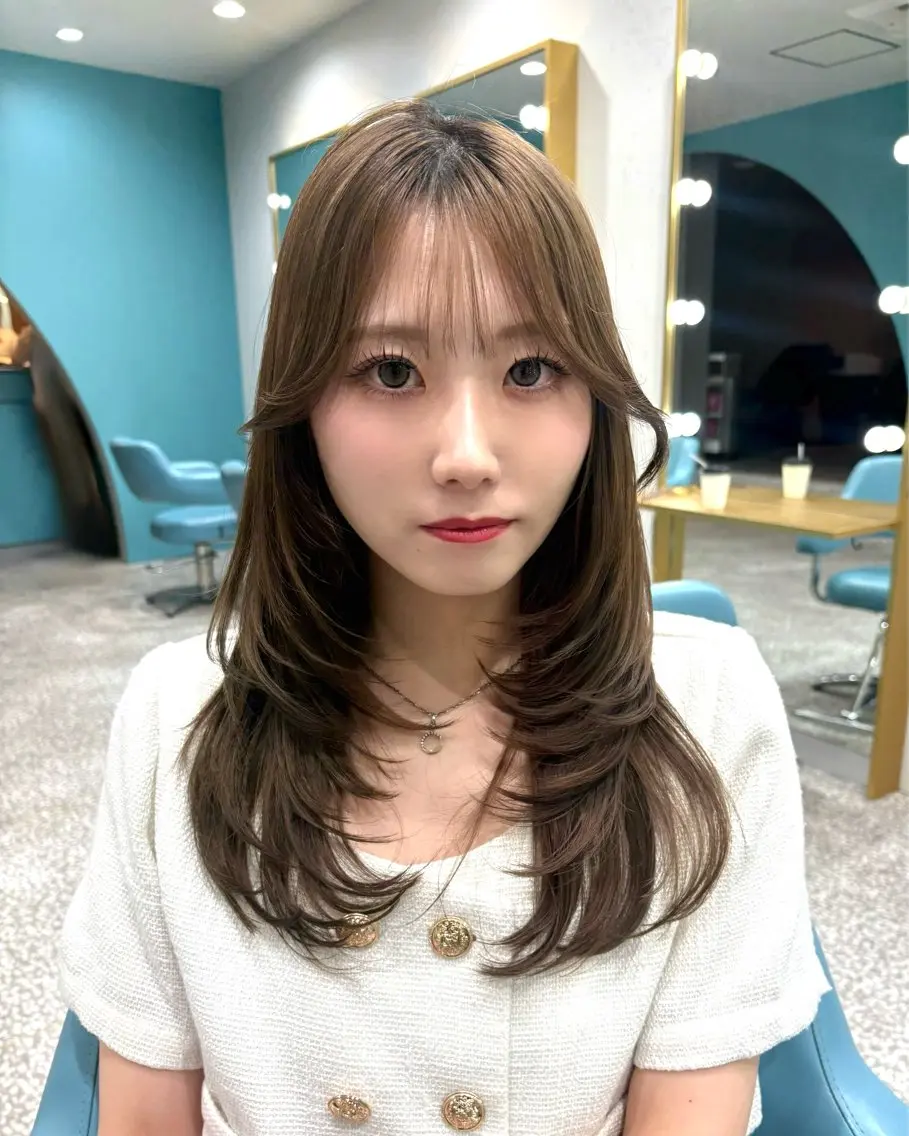 ロング くびれヘア 韓国風ヘア レイヤーカット 上谷 圭輝のヘアスタイル