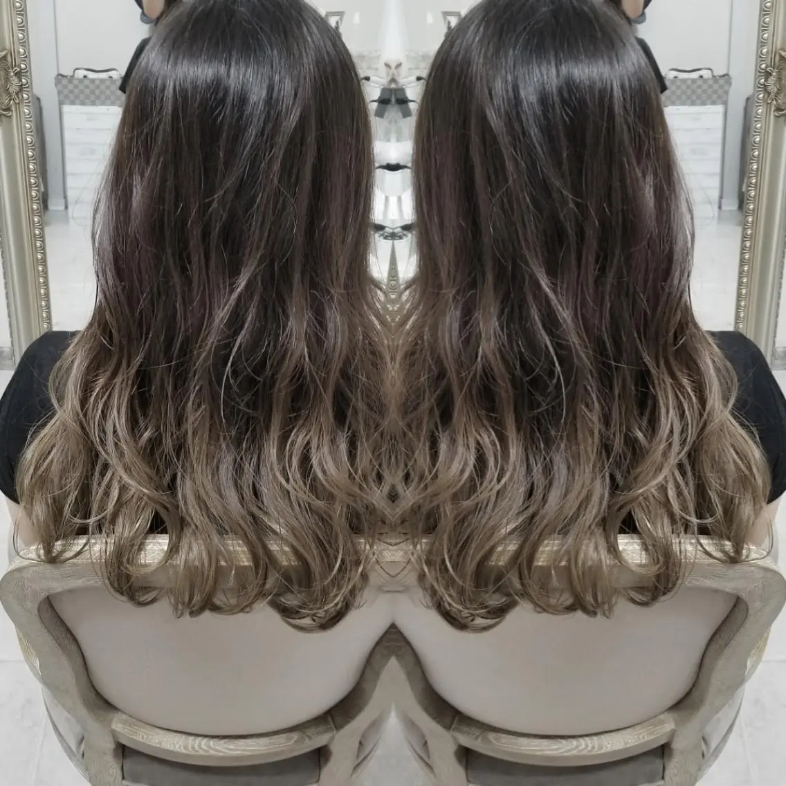ロング カラー ヘアアレンジ グラデーションカラー See by merのマツエク・マツパデザイン