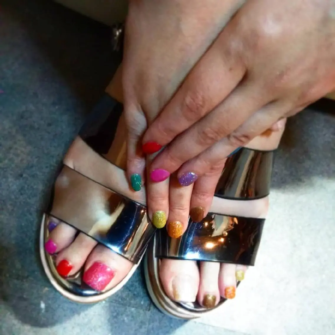 ネイル フットネイル グラデーション ワンカラーネイル lylynail YUUKAのネイルデザイン