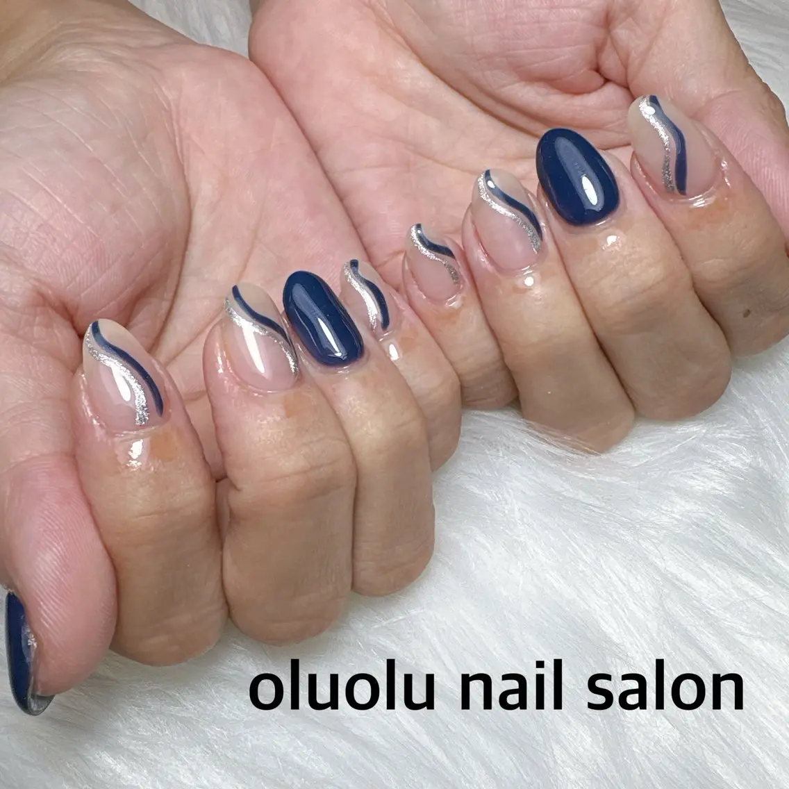 ネイル ブルー oluolu nailsalonのネイルデザイン