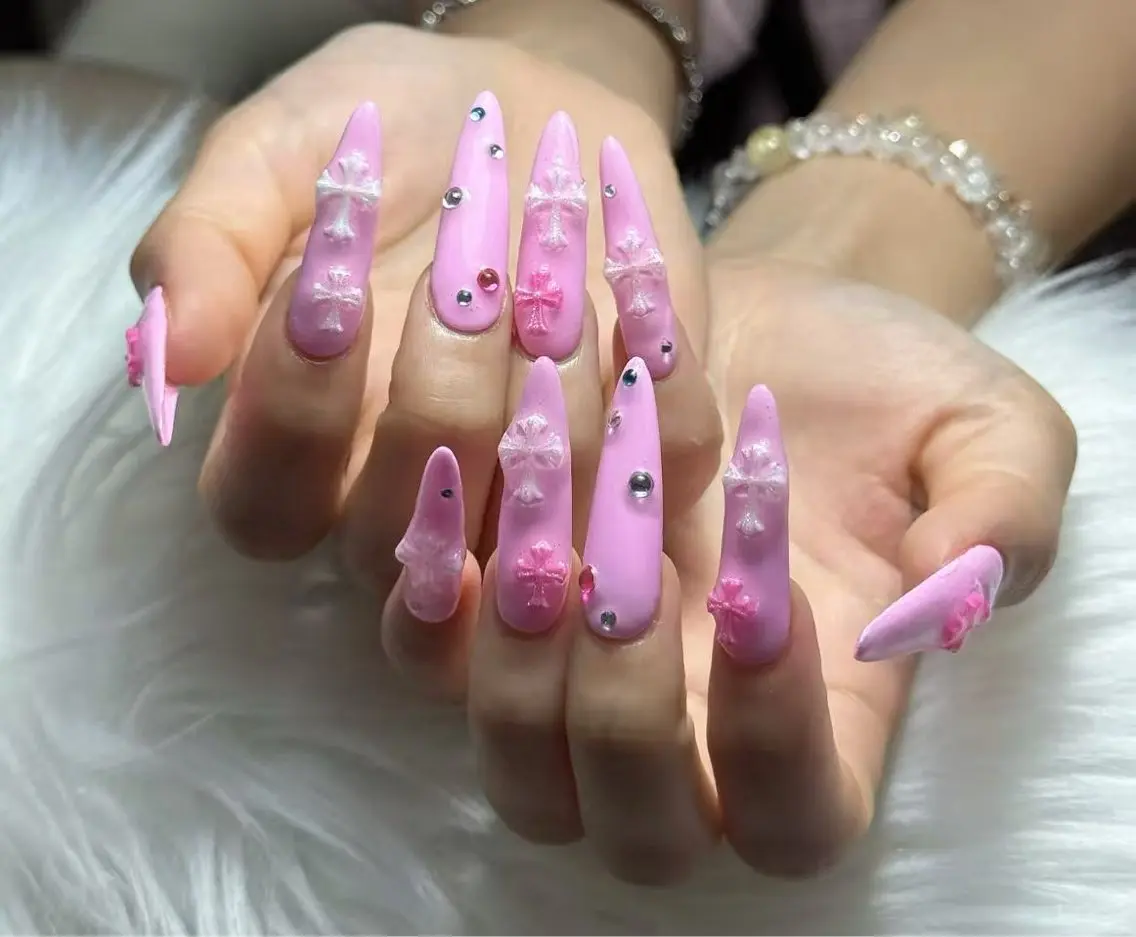 チップ長さだし+持ち込みデザイン(10本)🌸ジェルオフ無料込みの写真