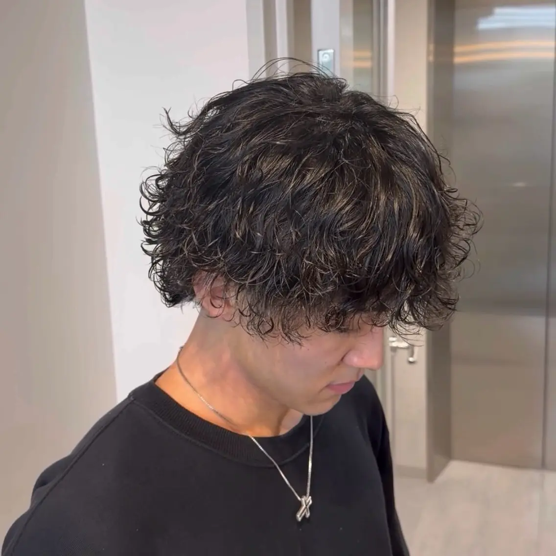 パーマ メンズ 波巻きパーマ 浦川 まどかのヘアスタイル
