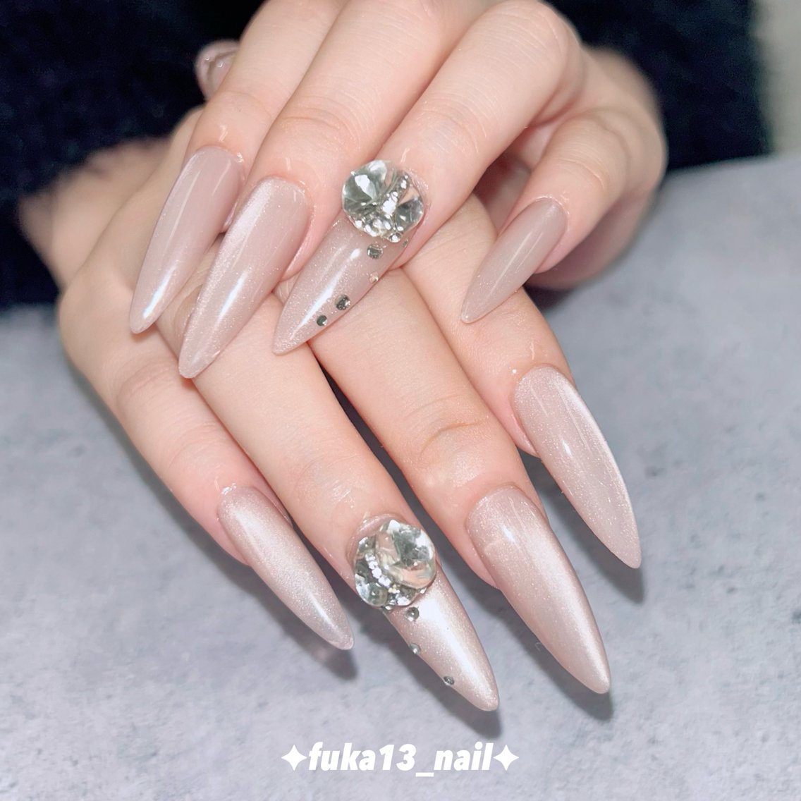 ネイル 長さ出し 韓国ネイル マグネットネイル スカルプネイル ワンホンネイル ハンドネイル Nail♡Fuka. /11月予約受付中のネイルデザイン