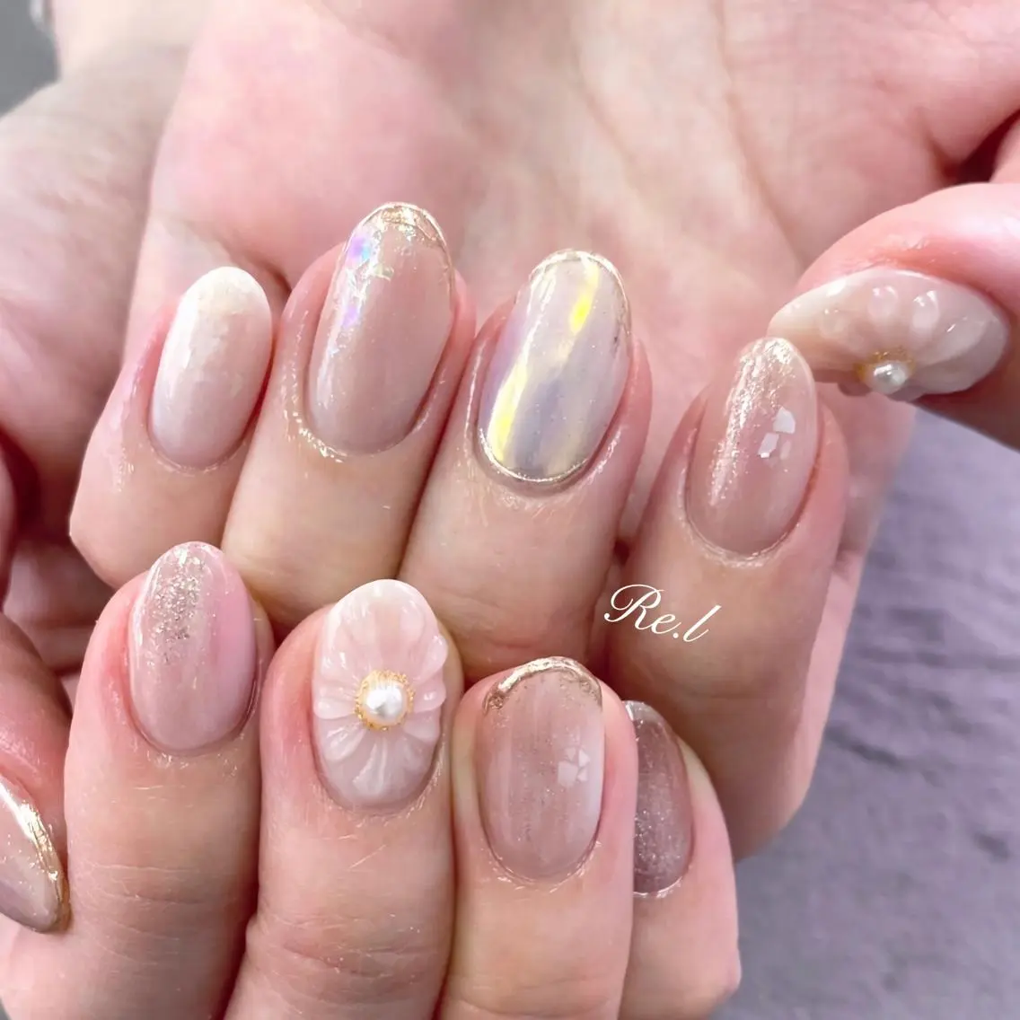 ネイル フラワーネイル ぷっくりネイル モチの良さ◉ フィルインネイル♡のネイルデザイン