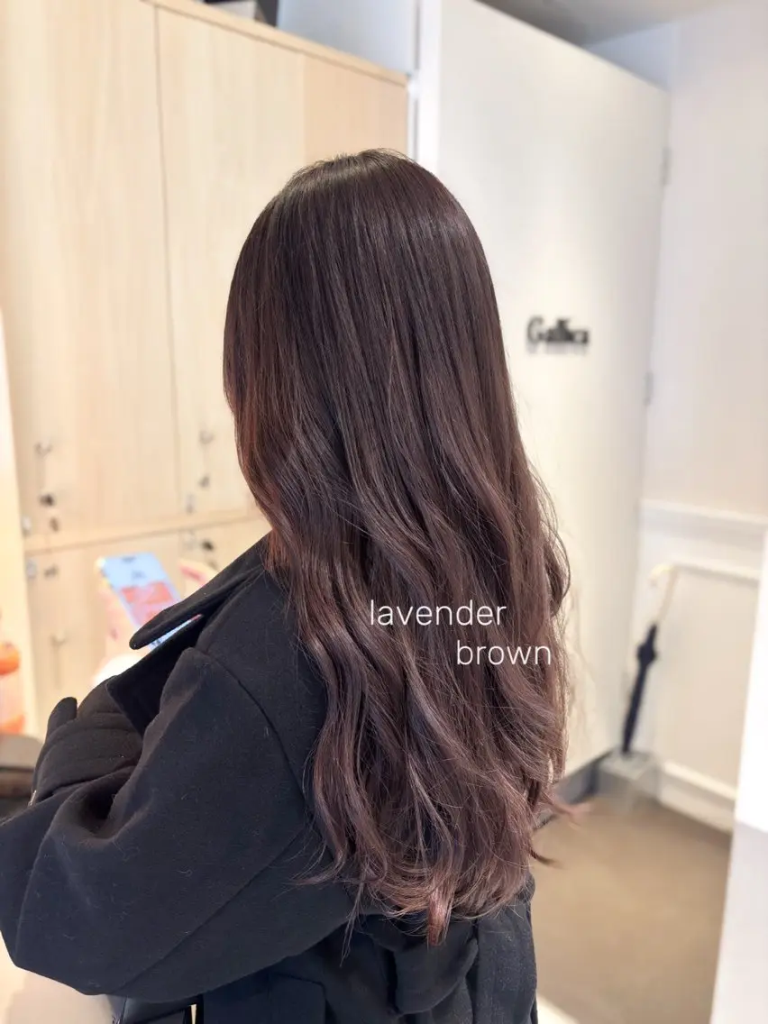 ロング カラー ブラウンカラー ラベンダーカラー ヘアカラー トリートメント 柔らかgirly/ レイヤー/yuiのヘアスタイル