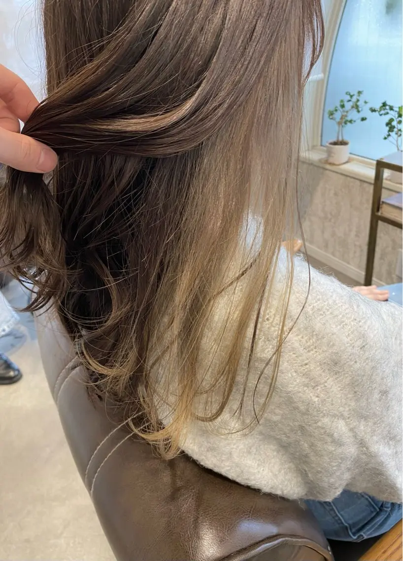 ロング カラー 白木 遥太のヘアスタイル