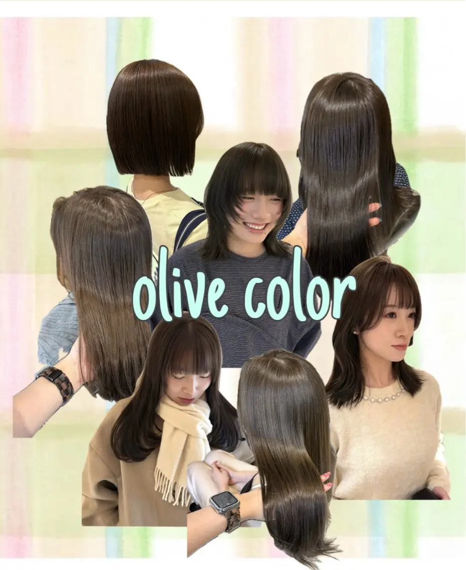 ロング カラー ベージュカラー グレージュ オリーブベージュ オリーブカラー オリーブグレージュ カット ヘアカラー トリートメント ヘッドスパ ヘアセット レイヤー /艶カラー🪼風香のヘアスタイル