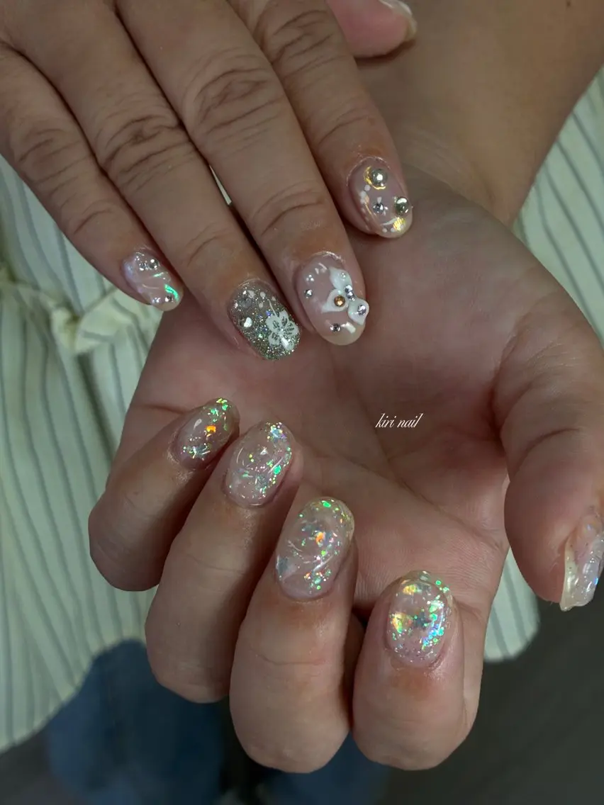 ネイル アートネイル フラワーネイル 持ち込み ハンドネイル kiri nail キリネイルのネイルデザイン