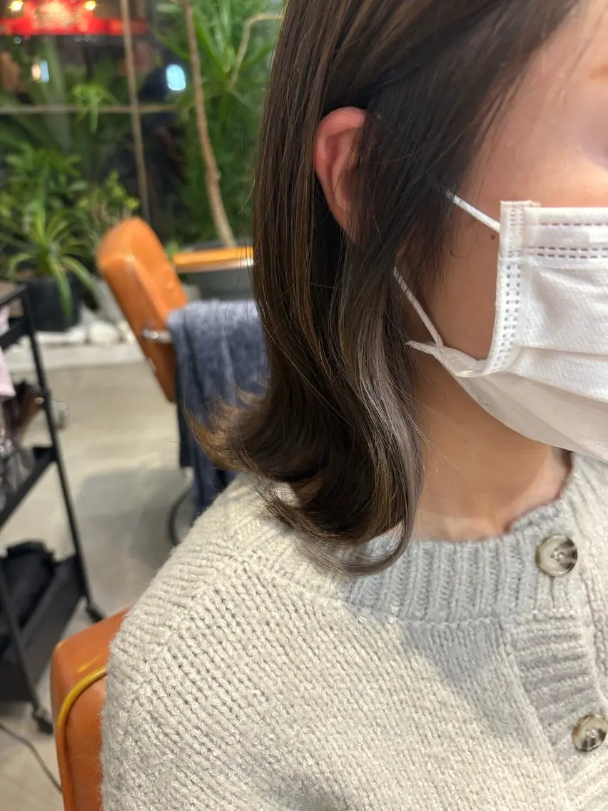 カラー イヤリングカラー かりん/福島市/ ＳＯÏＥのヘアスタイル