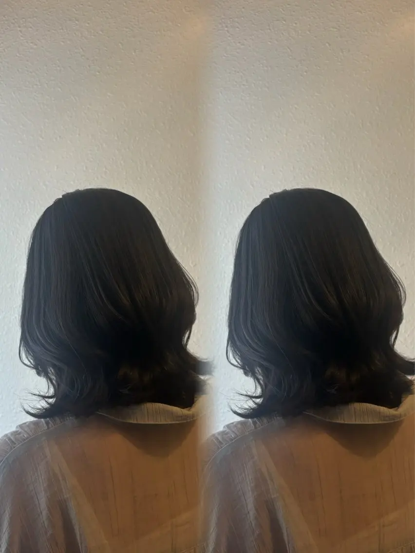 ミディアム ヘアカラー 杉本 奈々美のヘアスタイル