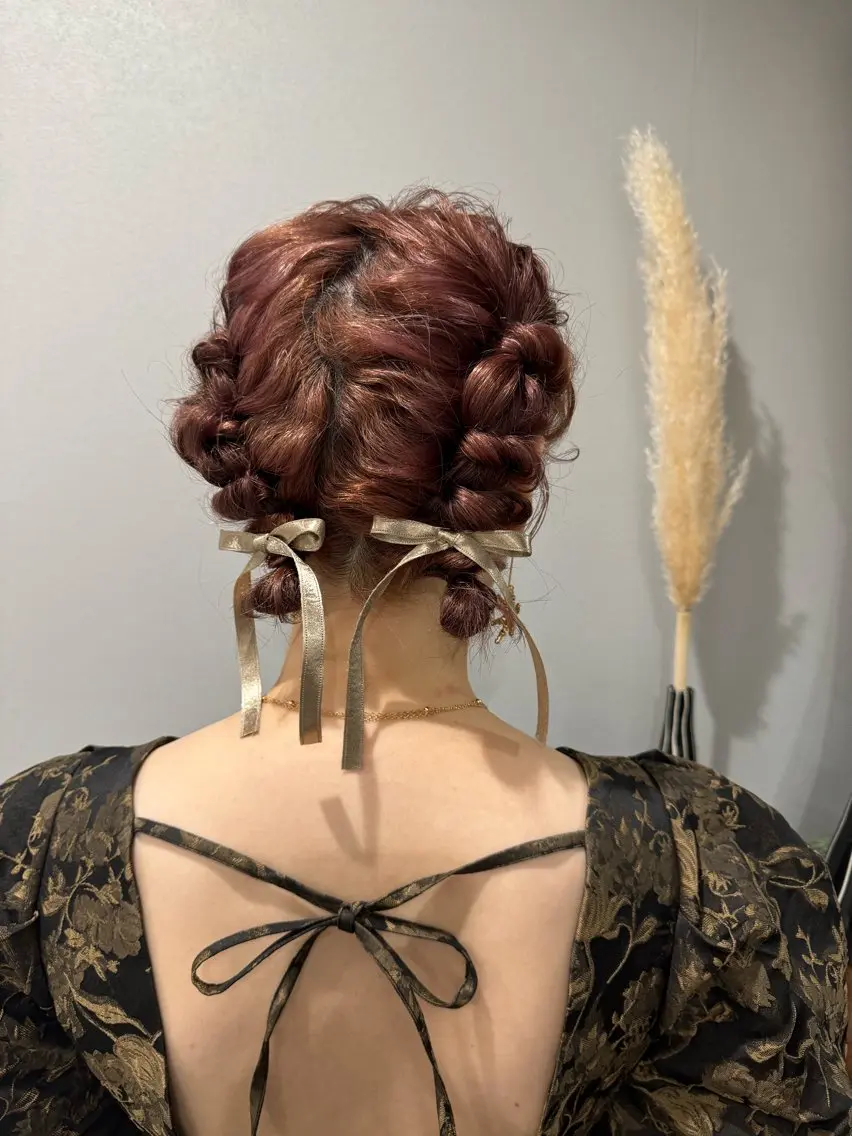 ヘアアレンジ ヘアセット 🍪ﾖｼｲﾊﾙﾈ🍪 ﾗﾍﾞﾝﾀﾞｰｶﾗｰのヘアスタイル