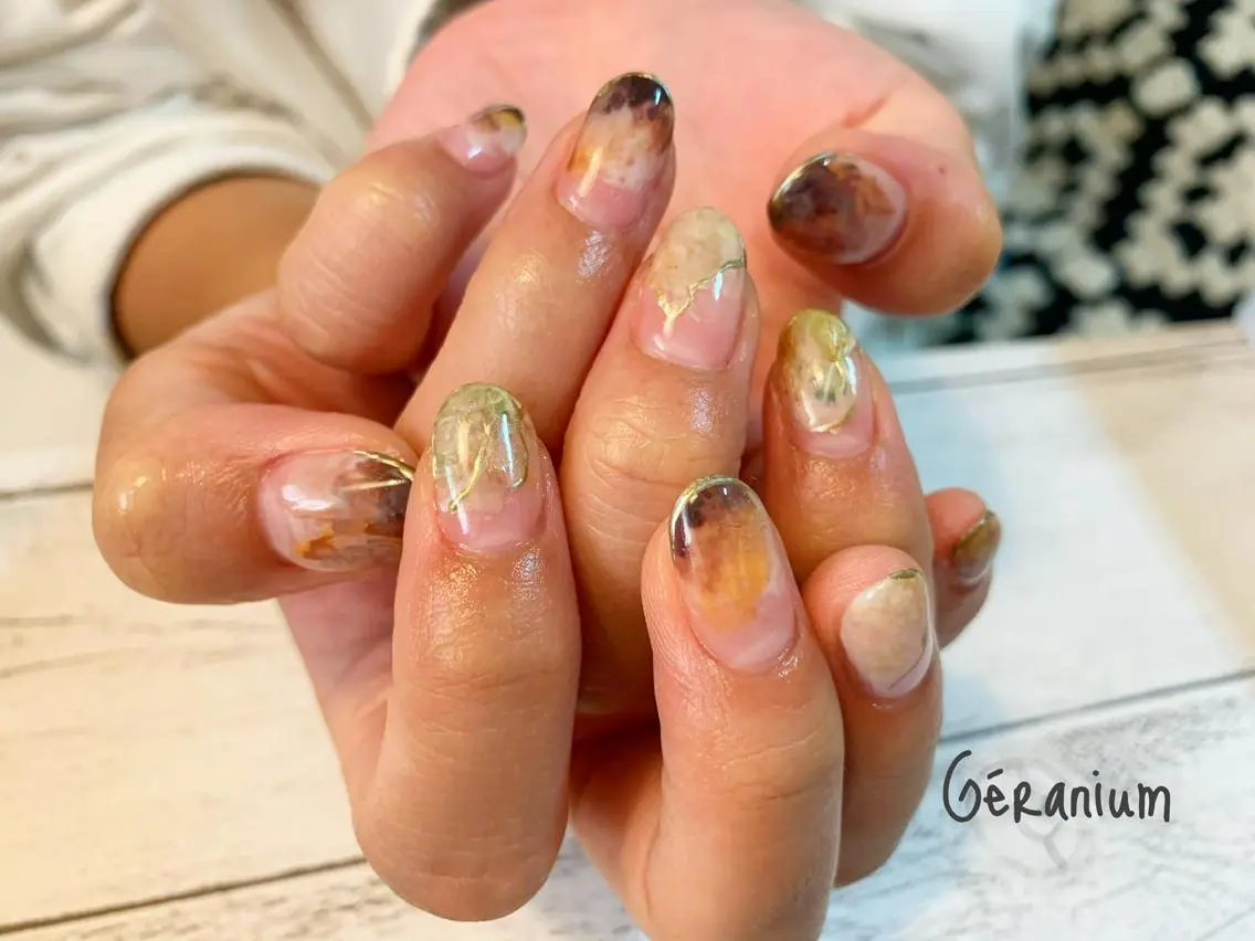 ネイル ハンドネイル GéRanium Harukaのネイルデザイン