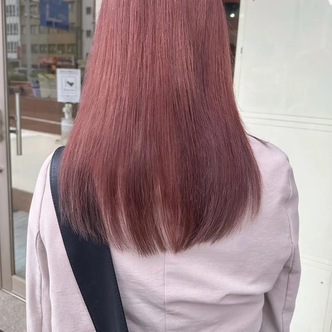 セミロング カラー ピンクカラー カット ヘアカラー トリートメント レイヤー/高橋 みく /池下/千種のヘアスタイル