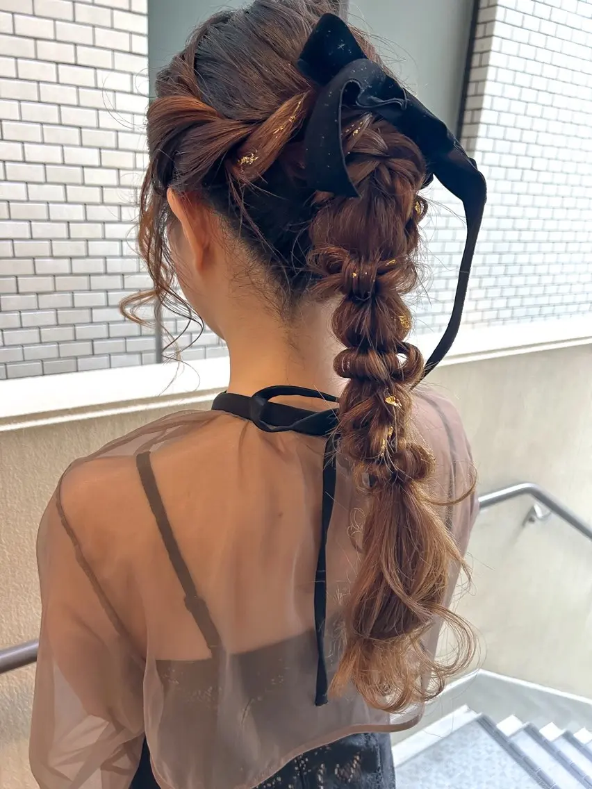 ロング ヘアアレンジ ポニーテール ヘアセット SHANTi 飯塚 ヘアセット/髪質改善のヘアスタイル