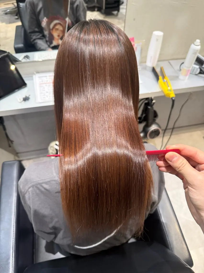 ロング ヘアカラー トリートメント 透明感×エクステ× 前髪,顔周り そうまのヘアスタイル