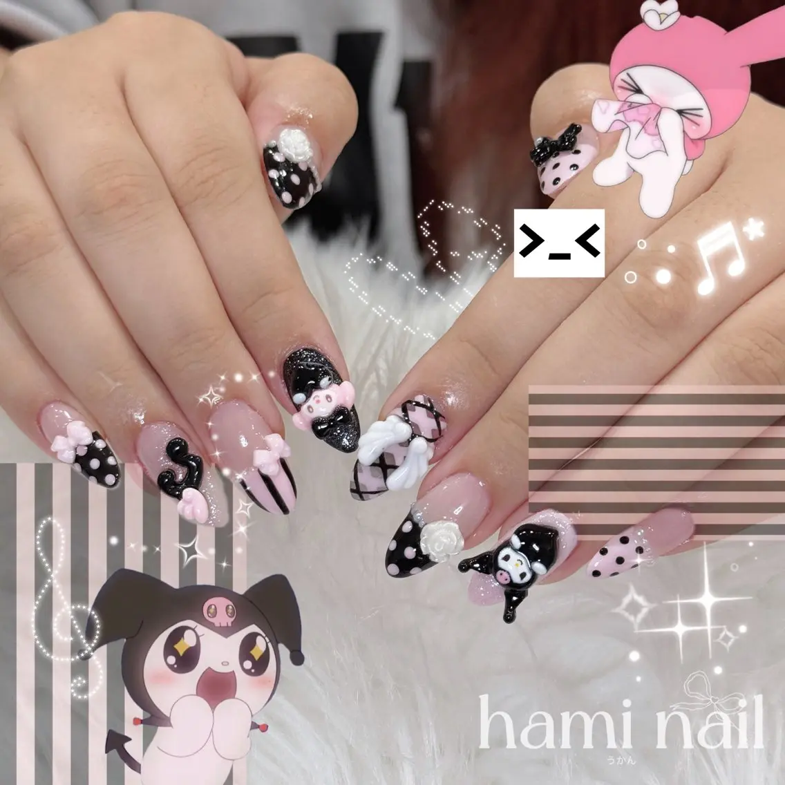 ネイル ハンドネイル ハンドケア 🎀うかん 🎀チップ長さ出しのネイルデザイン