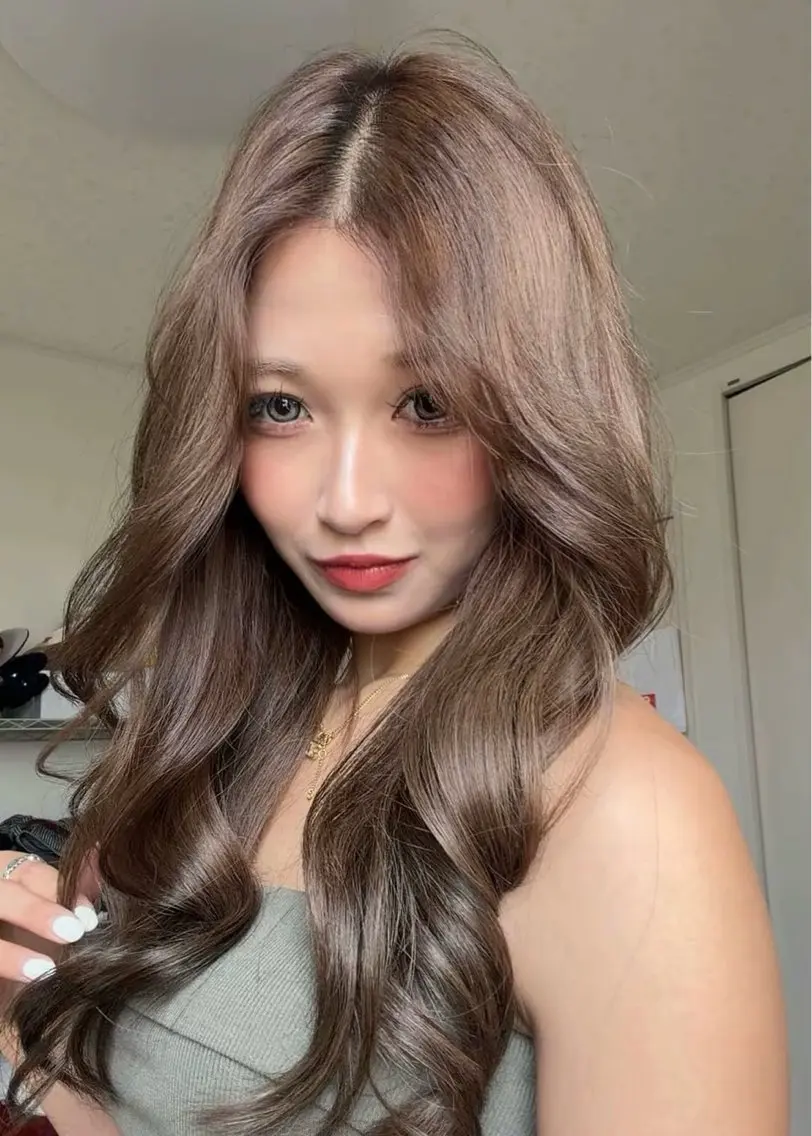 《人気No.1🍀🥰》残り2枠🔥色落ちまで可愛いダブルカラー(ミルクティー)💓¥5500の写真