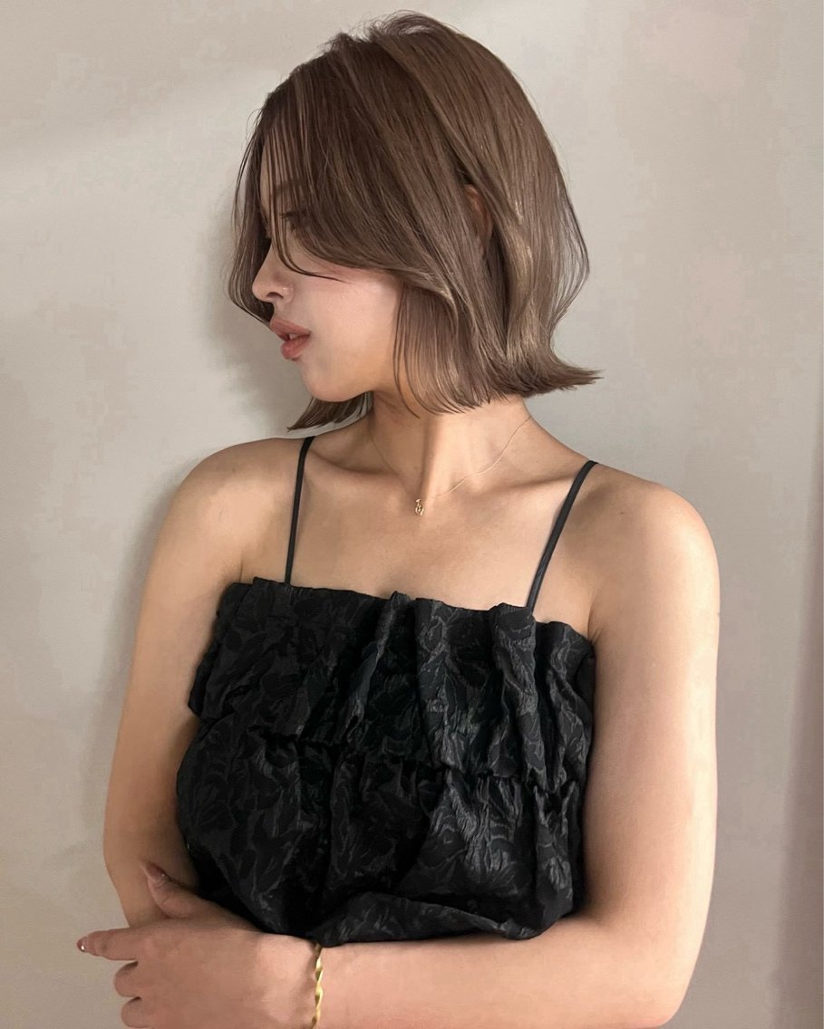 セミロング カラー ヘアアレンジ ヘアカラー 🫧透明感カラー/ Wカラー🫧namiのヘアスタイル