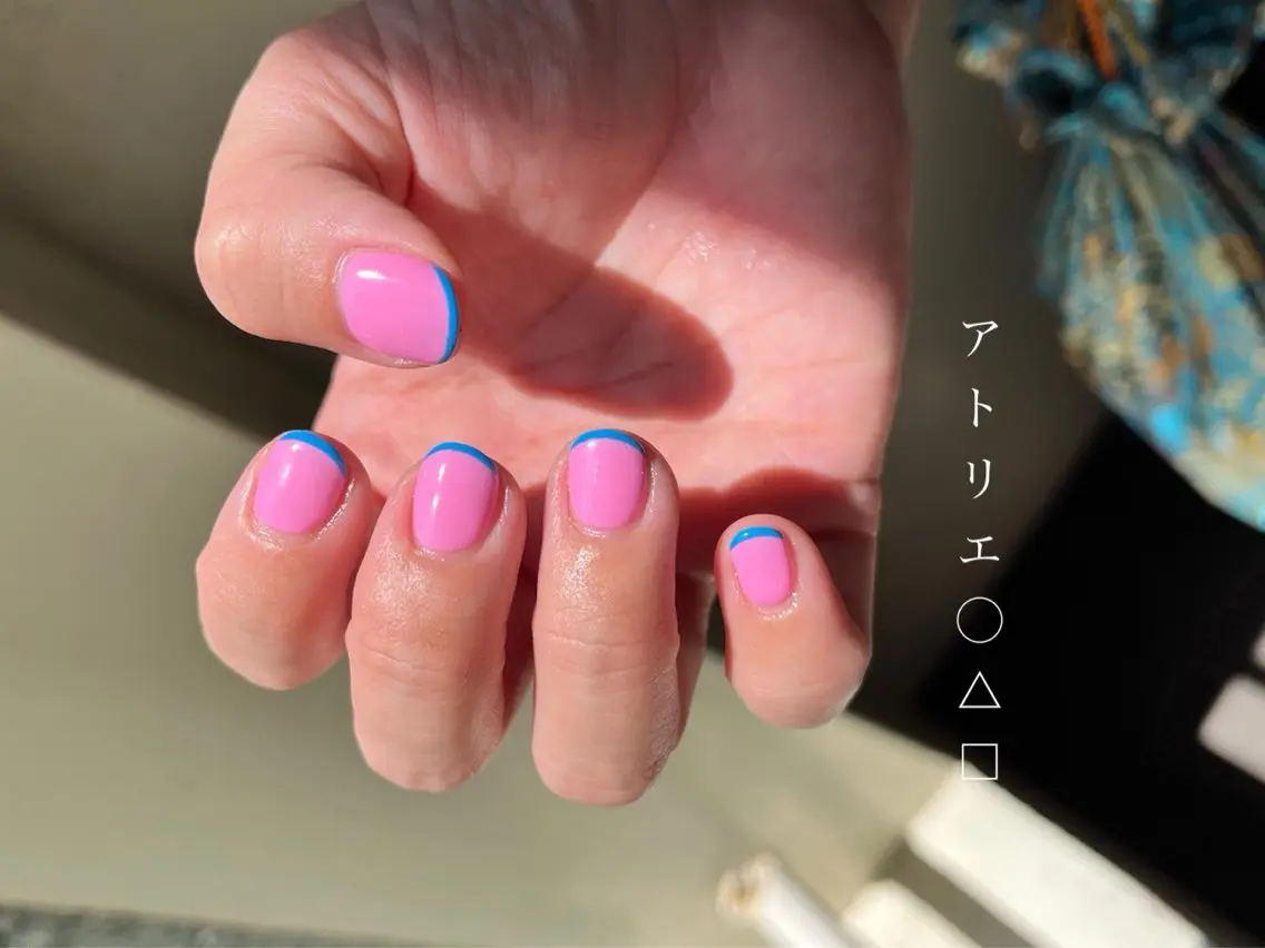 ハンドジェル✴︎オフ込み✴︎シンプルコース（ニュアンスマーブル、マグネットネイルetc...）の写真