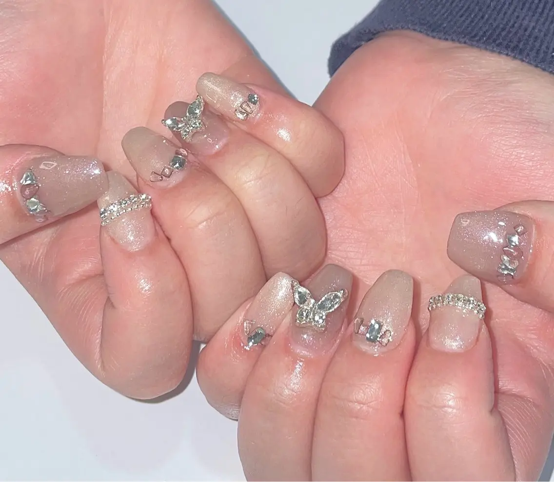 ネイル キラキラネイル マグネットネイル Hal nail立川 *yuunaのネイルデザイン