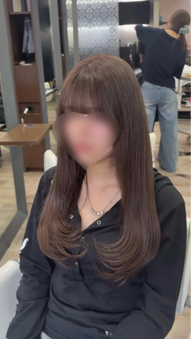 レイヤーカット＋ワンカラーの写真