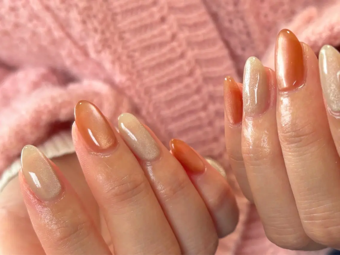 ネイル ジェルネイル キラキラネイル マグネットネイル ニュアンスネイル オフィスネイル ハンドネイル tamu nail 金町のネイルデザイン