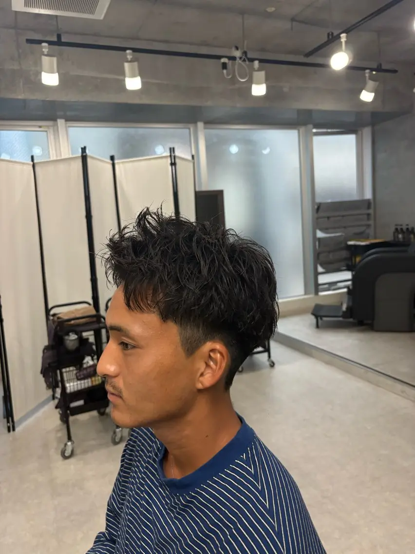 パーマ メンズ 海外風パーマ カラー特化園田　楓莉のヘアスタイル