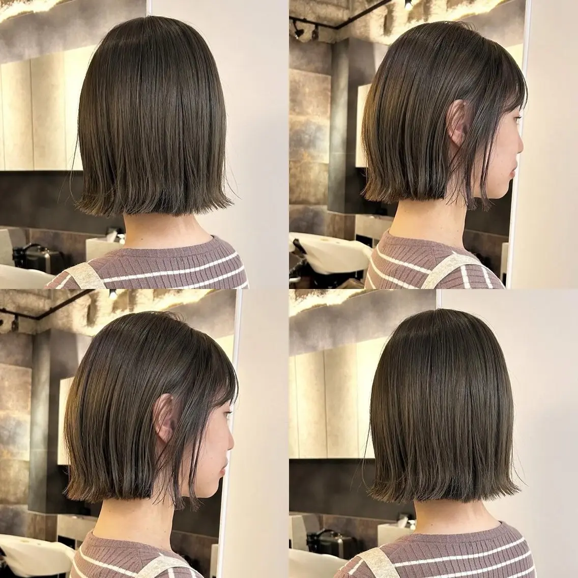 ミディアム カラー カット ヘアカラー SAKINO ベージュカラーのヘアスタイル