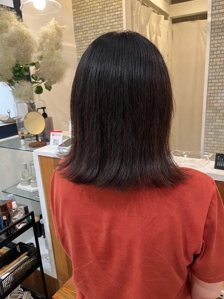 ミディアム カラー ヘアアレンジ ブリーチ トリートメント カット ヘアカラー トリートメント 無料カットモデル‪✨ ✂️Nanami🌷のヘアスタイル
