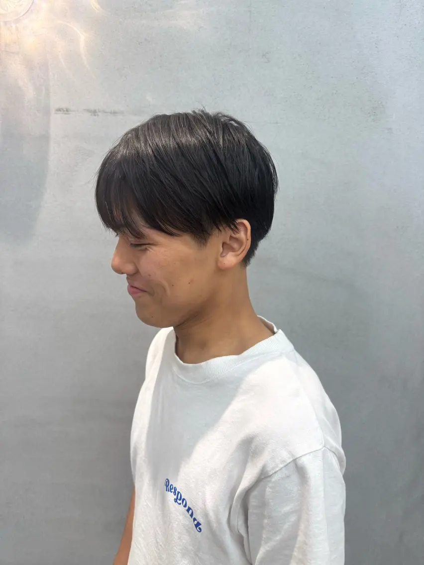 メンズ マッシュ シースルーマッシュ 福本 萌のヘアスタイル