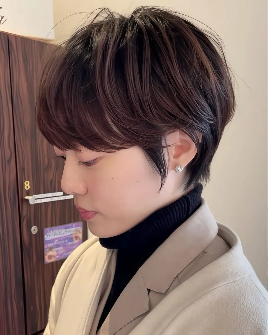 ショート カット ヘアカラー ✨艶髪ショート✨ 木場　裕由毅のヘアスタイル