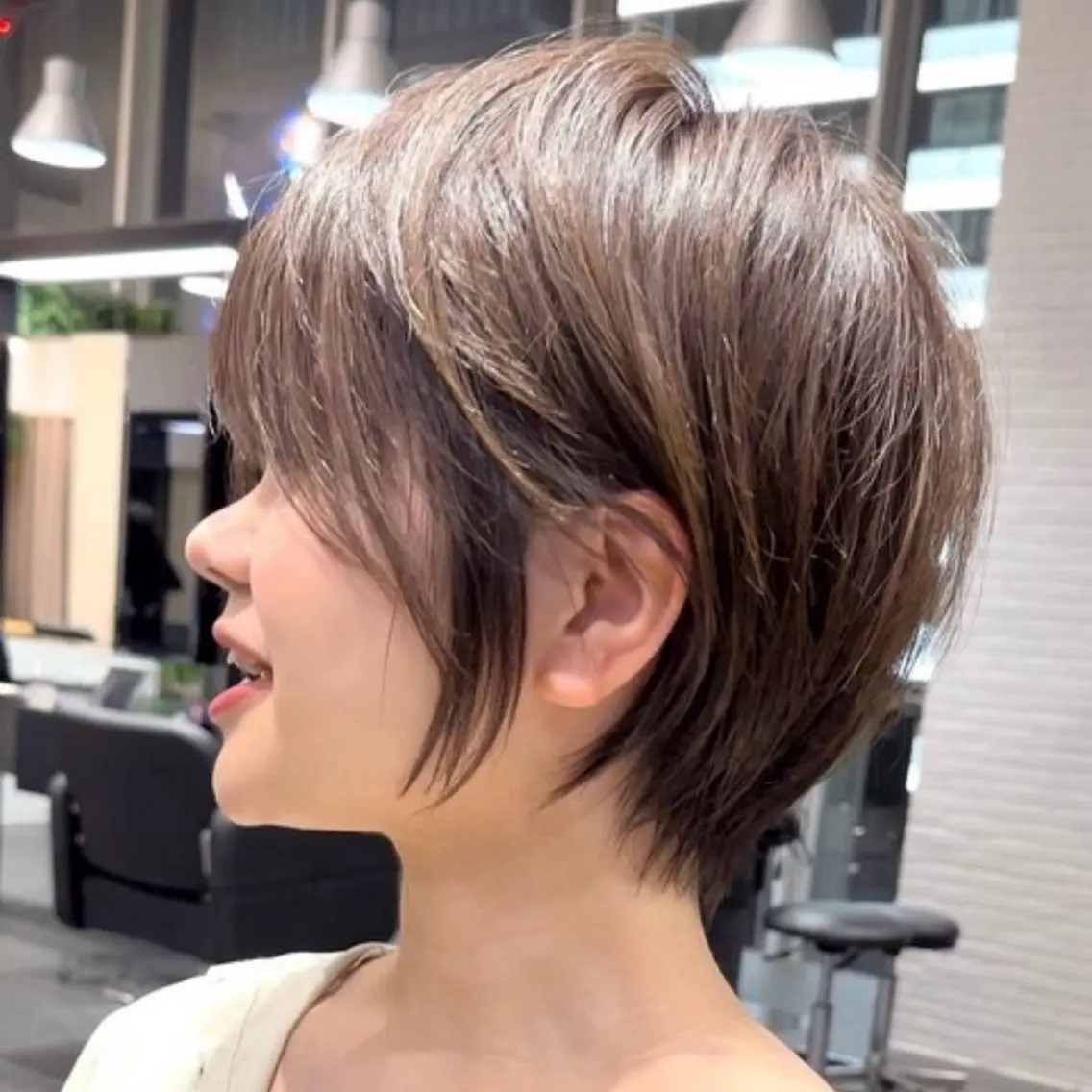 ショート カラー ショートボブ ボブレイヤー 丸みショート グレージュ ボブ カット ヘアカラー 髙井/ショート特化 /似合わせ/豊中のヘアスタイル