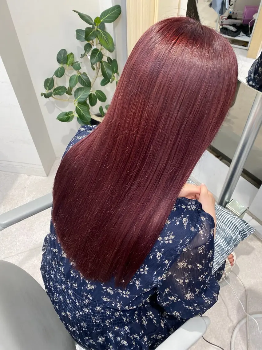 ロング カラー カット ヘアカラー 暖色カラー⭐︎ fuminaのヘアスタイル
