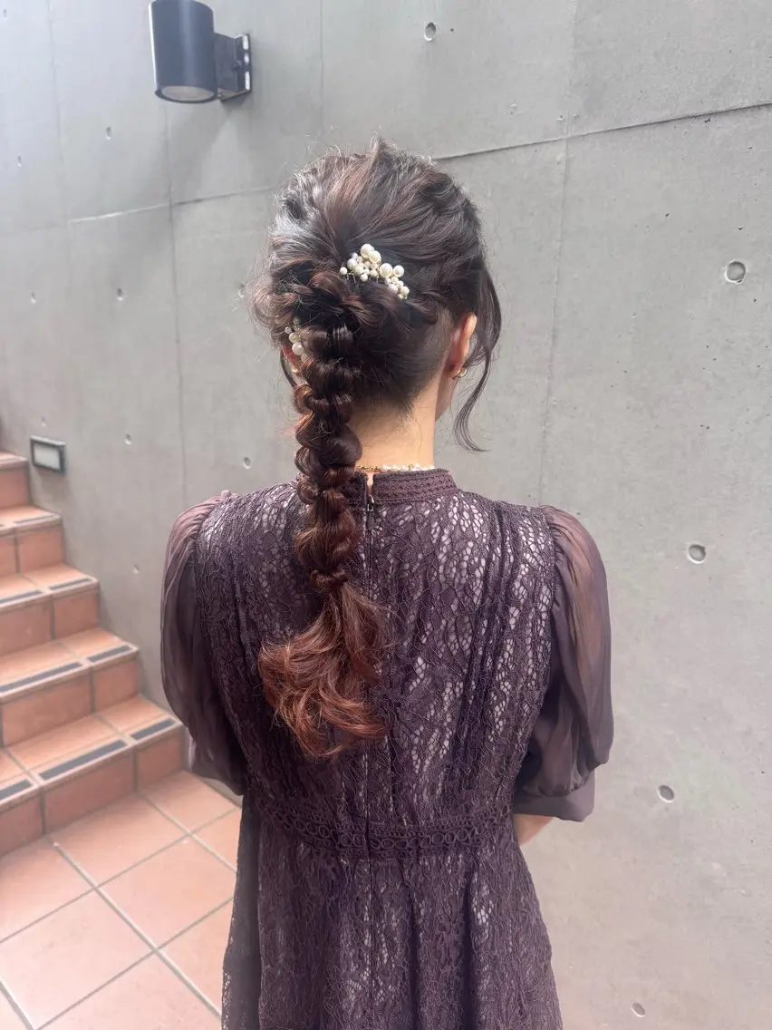 ロング ヘアアレンジ ヘアセット 🎗️【ヘアセット 美眉】吉川玲🎗️のヘアスタイル