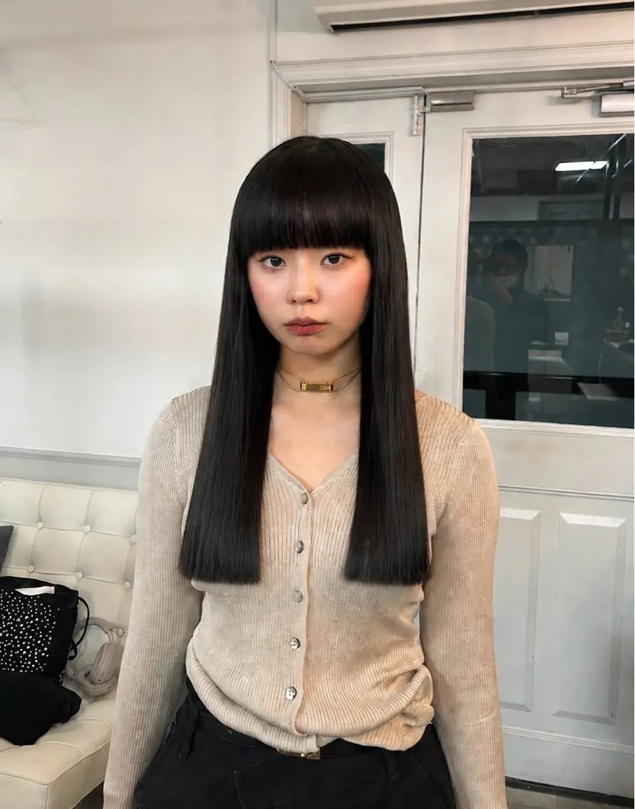 ロング シールエクステ エクステ カット 縮毛矯正 羽エクステ/ブリーチ ⭐️KENJI⭐️のヘアスタイル