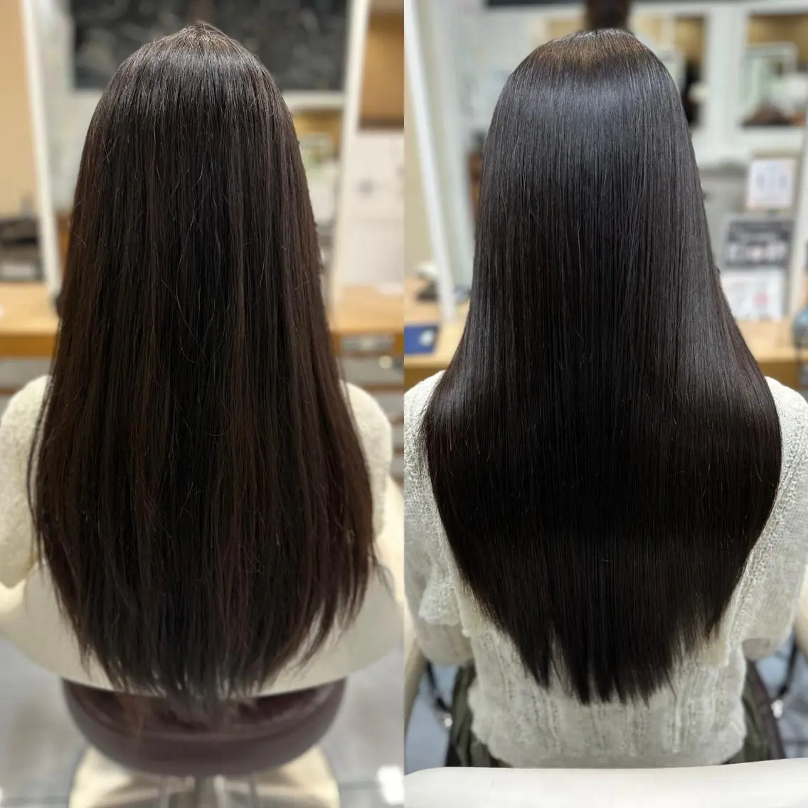 ロング パーマ カット 縮毛矯正 トリートメント 髪質改善/縮毛矯正 /レイヤーカット岡部のヘアスタイル