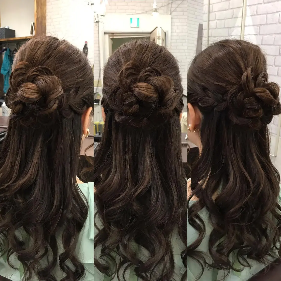 ロング ヘアアレンジ ハーフアップ 大賀 海夕の眉毛・アイブロウイメージ