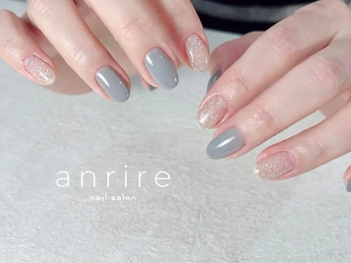 ネイル フラッシュネイル ジェルネイル キラキラネイル ラメ(グリッター) オフィスネイル ハンドネイル nailsalon anrireのネイルデザイン