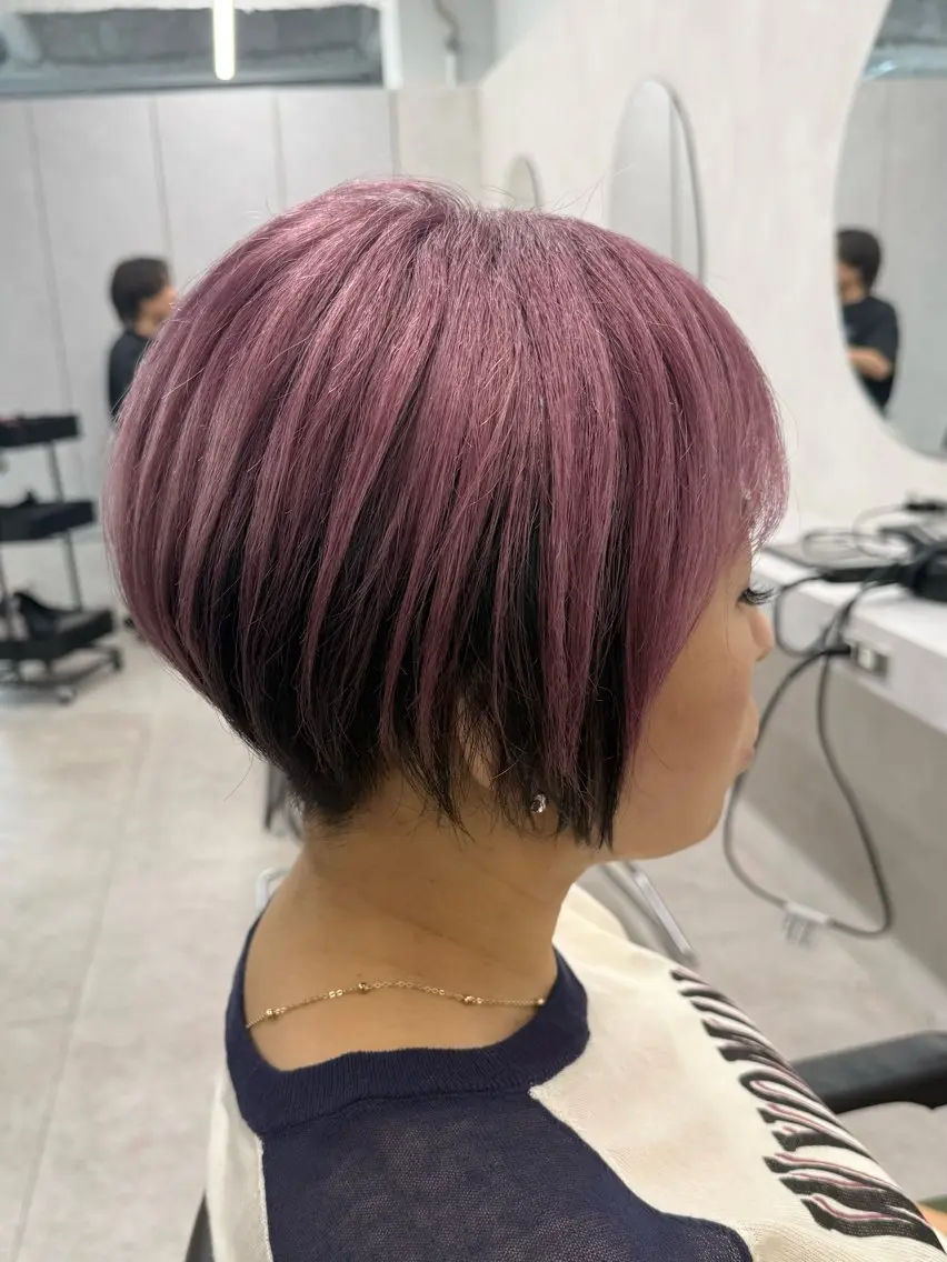 ショート 韓国風ヘア レイヤーカット 似合わせカット レイヤー／ハイトーン 🍎森貝洋亮🍎のヘアスタイル