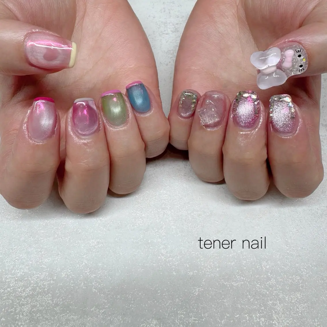 ネイル フレンチネイル ピンク ハンドネイル テネルネイル tener nailのネイルデザイン