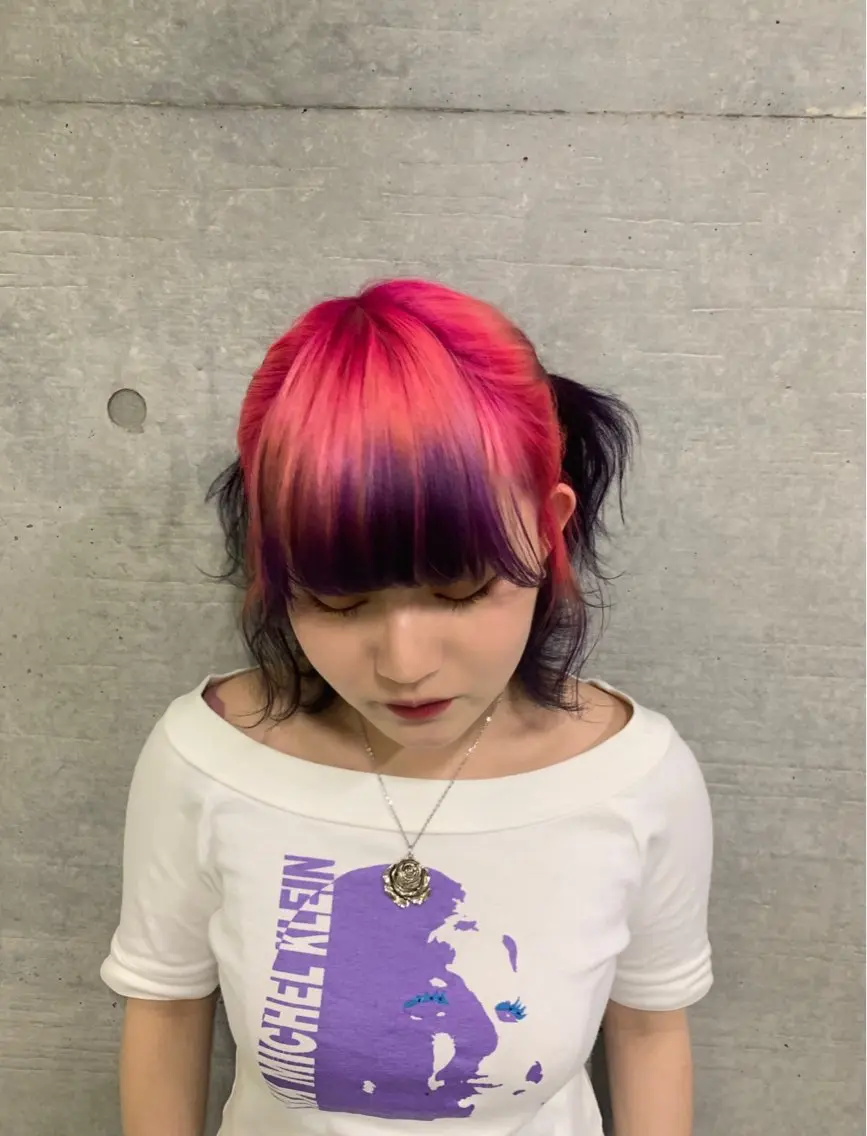 ロング カラー デザインカラー THE./ブリーチ 透感カラー/髪質改善のヘアスタイル
